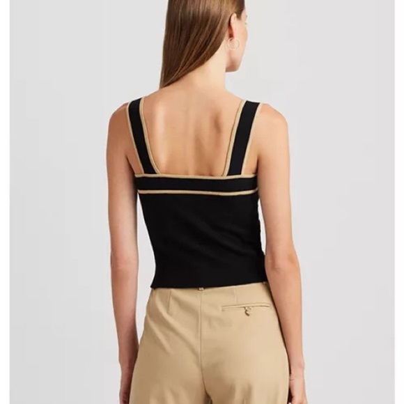 LAUREN Ralph Lauren Black Label Black and Tan Women's Top Size XXL - Picture 9 of 9